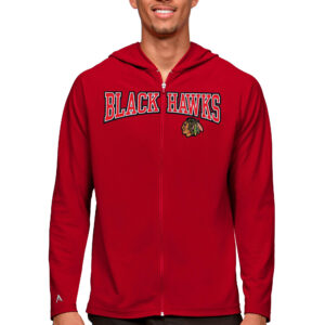 Men's Antigua Red Chicago Blackhawks Legacy Full-Zip Hoodie