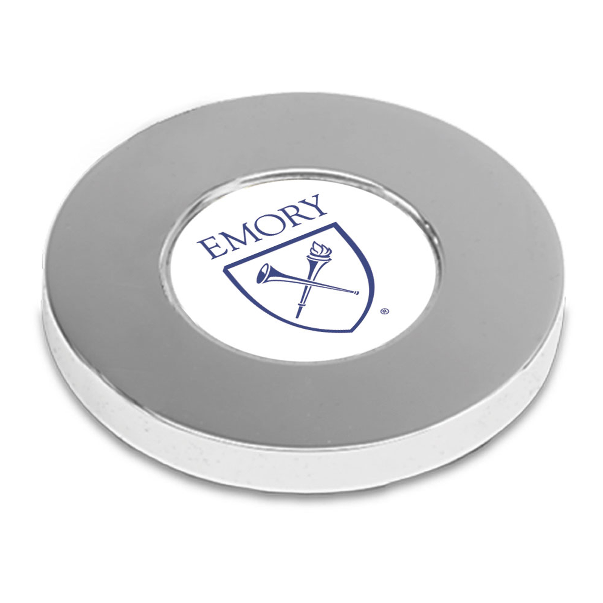 Silver Emory Eagles Team Logo Paperweight