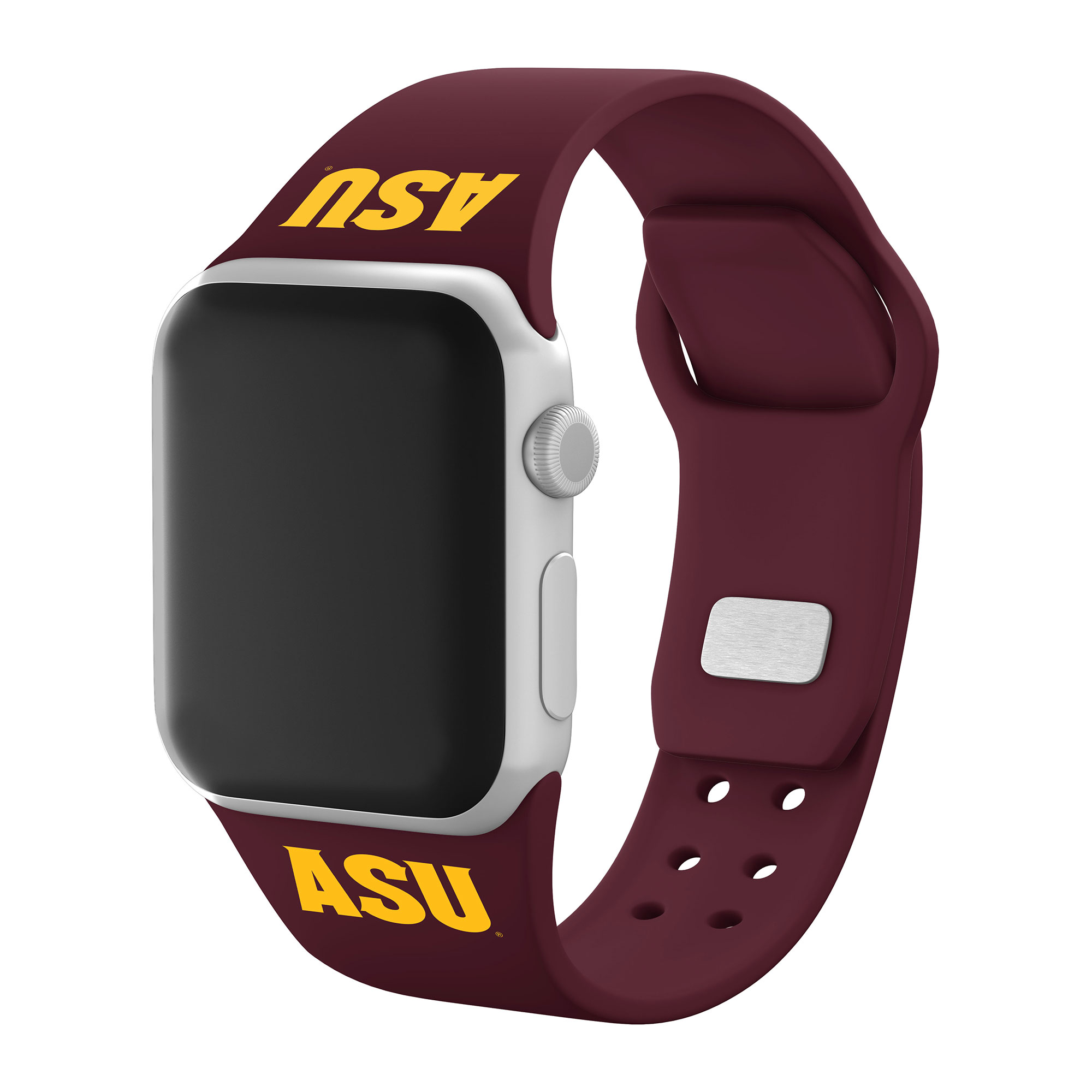 Maroon Arizona State Sun Devils Logo Silicone Apple Watch Band - Image 3