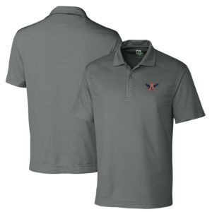 Men's Cutter & Buck Steel Auburn Tigers Big & Tall DryTec Genre Textured Solid Polo