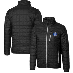 Men's Cutter & Buck Black Air Force Falcons Team Logo Big & Tall Rainier PrimaLoft Eco Insulated Full-Zip Puffer Jacket