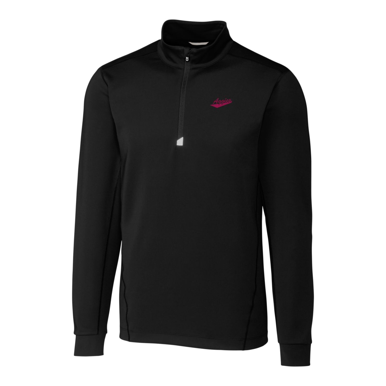 Men's Cutter & Buck Black New Mexico State Aggies Traverse Stretch Quarter Zip-Pullover Top - Image 3