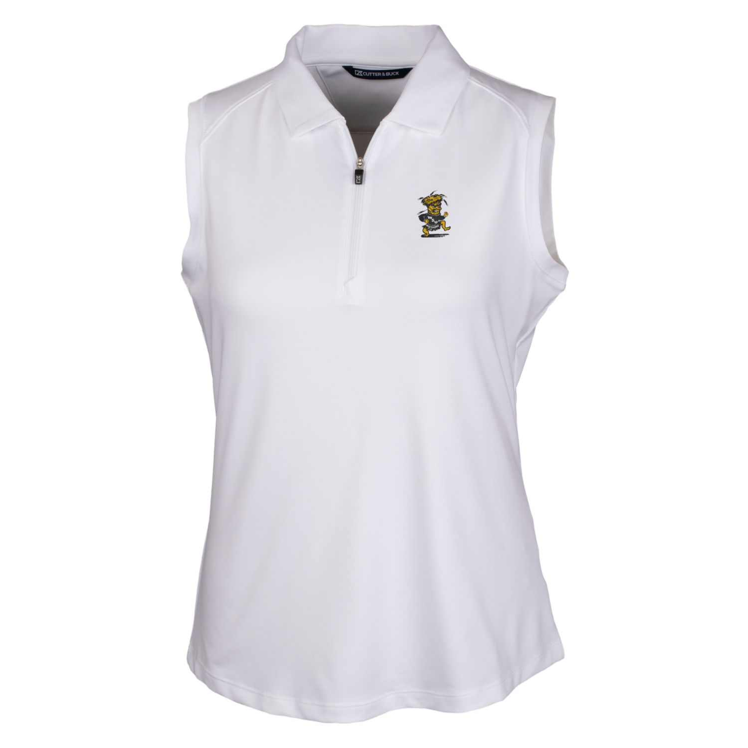 Women's Cutter & Buck White Wichita State Shockers Forge Stretch Sleeveless Polo - Image 3