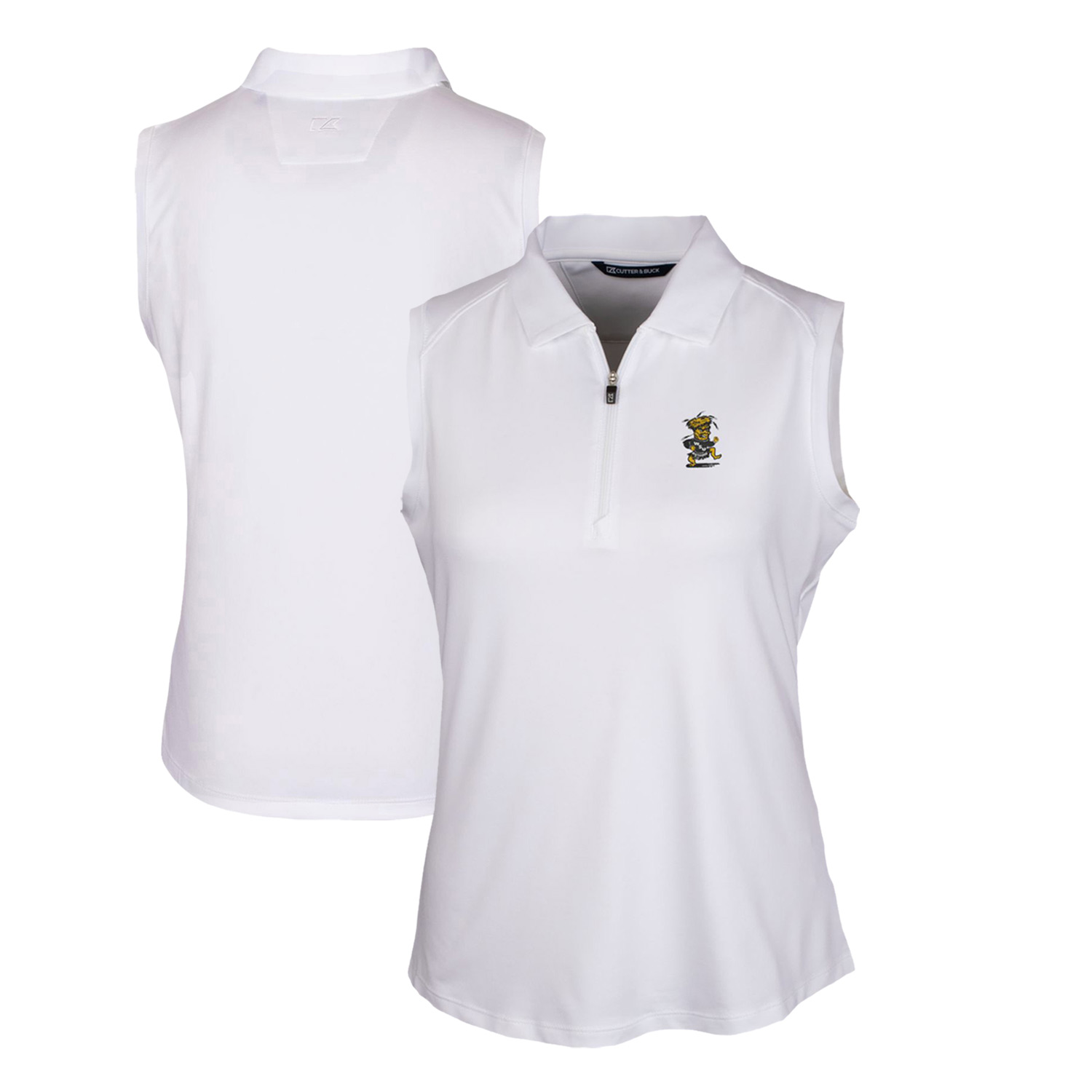 Women's Cutter & Buck White Wichita State Shockers Forge Stretch Sleeveless Polo
