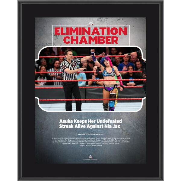 Asuka 10.5" x 13" 2018 Elimination Chamber Sublimated Plaque