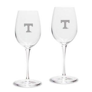 Tennessee Volunteers Primary Team Logo 12oz. 2-Piece Luigi Bormioli Titanium White Wine Glass Set
