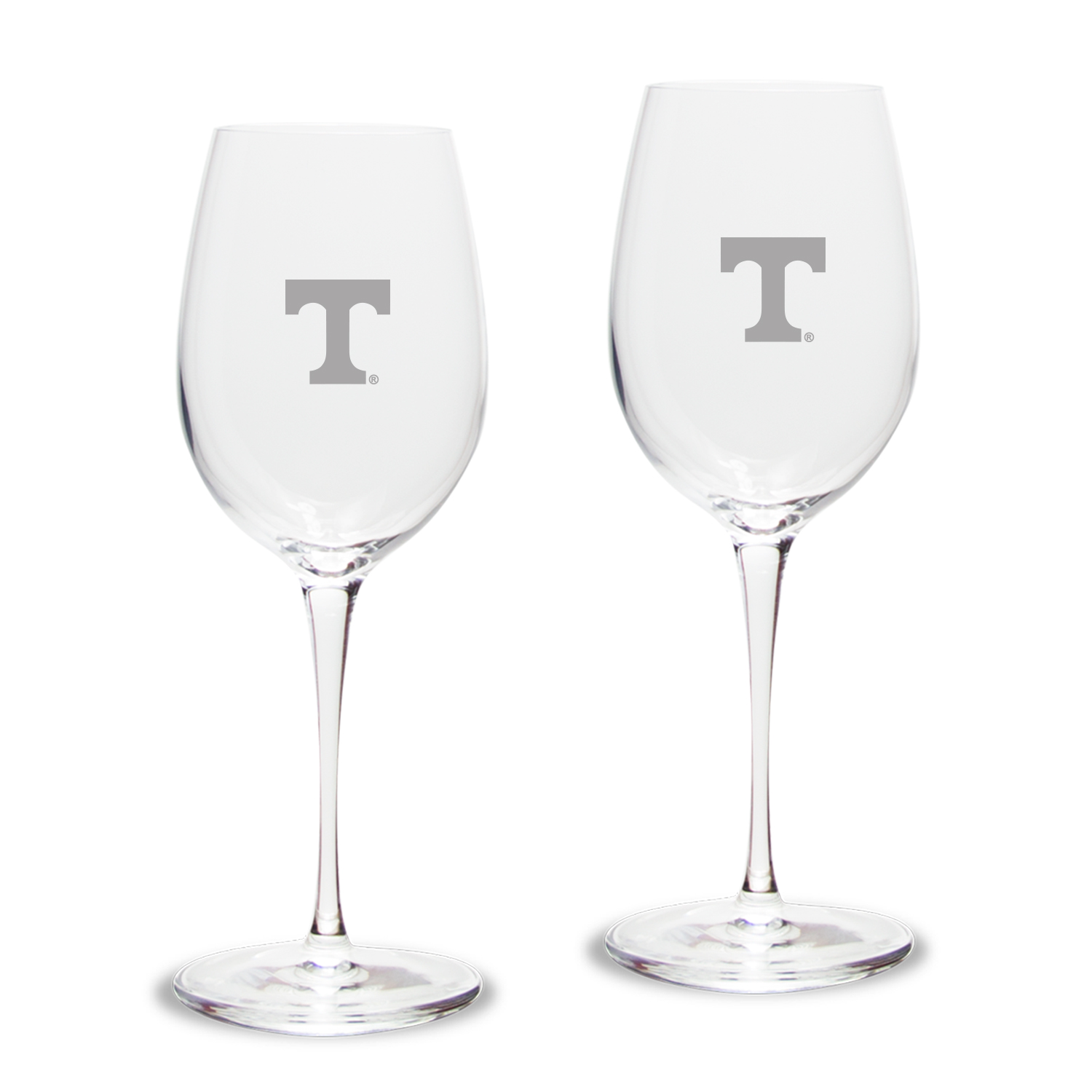 Tennessee Volunteers Primary Team Logo 12oz. 2-Piece Luigi Bormioli Titanium White Wine Glass Set