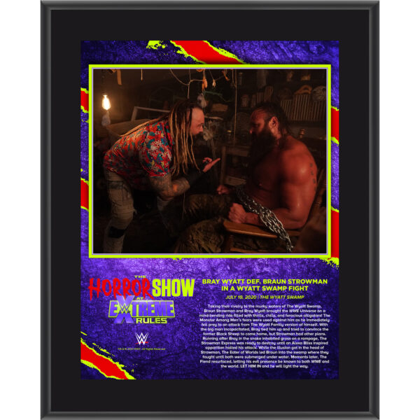 Bray Wyatt Framed 10.5" x 13" 2020 Extreme Rules Sublimated Plaque