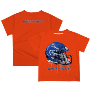 Infant Orange Boise State Broncos Dripping Helmet T-Shirt