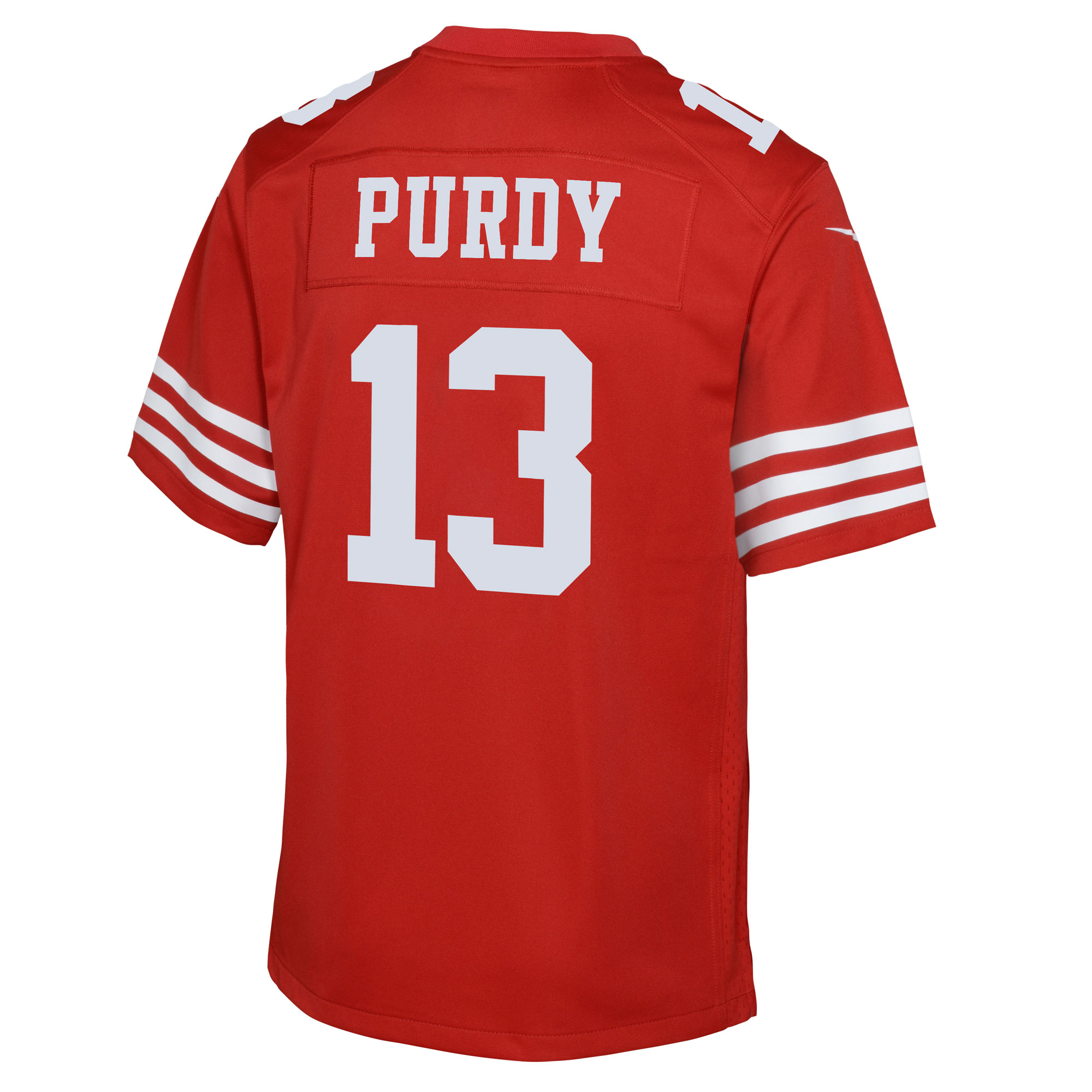 Youth Nike Brock Purdy Scarlet San Francisco 49ers Game Jersey - Image 4