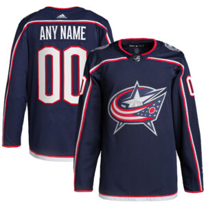 Men's adidas  Navy Columbus Blue Jackets Home  Primegreen Authentic Custom Jersey