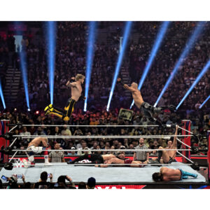 Logan Paul and Ricochet WWE Unsigned 2023 Royal Rumble Collision Course Photograph