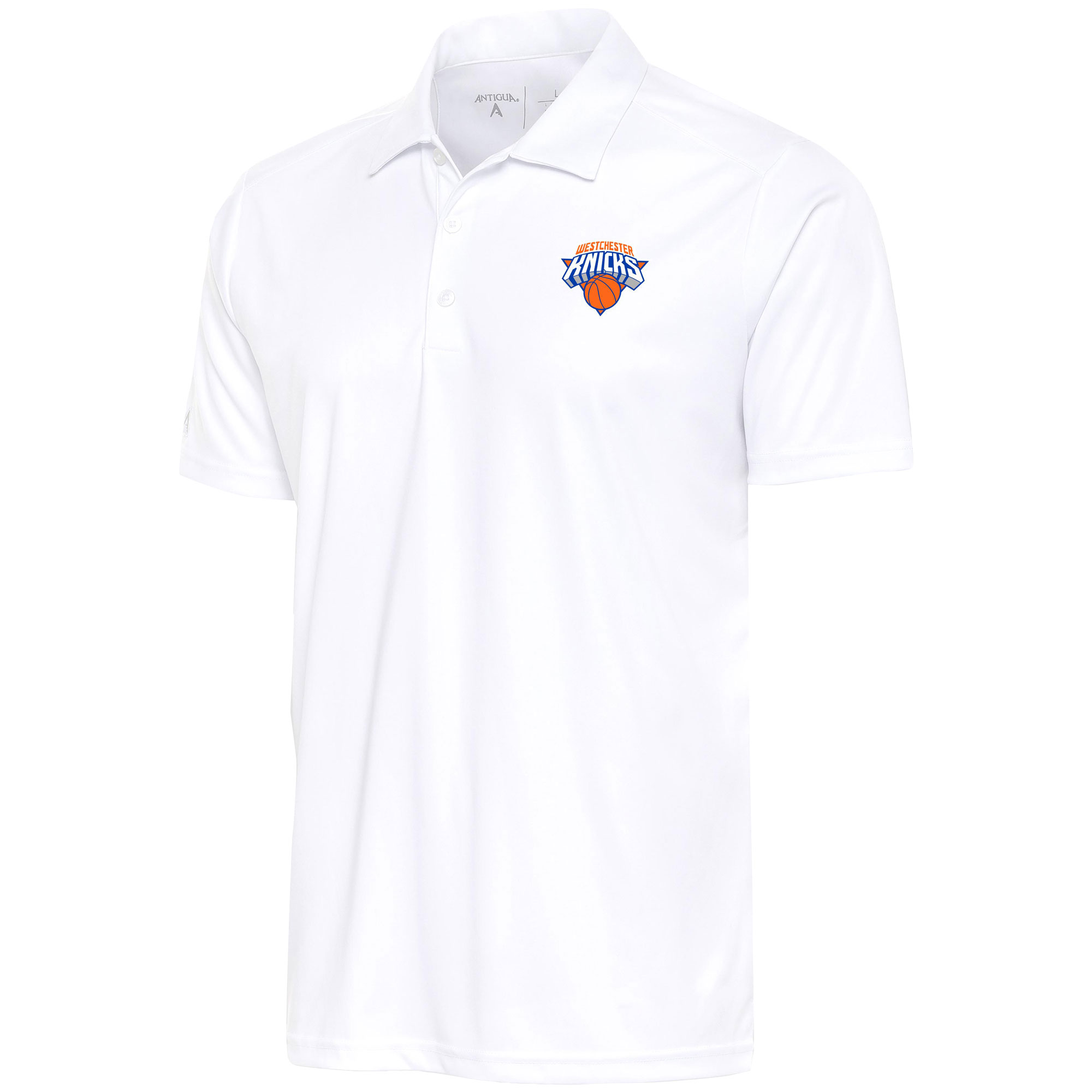 Men's Antigua White Westchester Knicks Big & Tall Tribute Polo