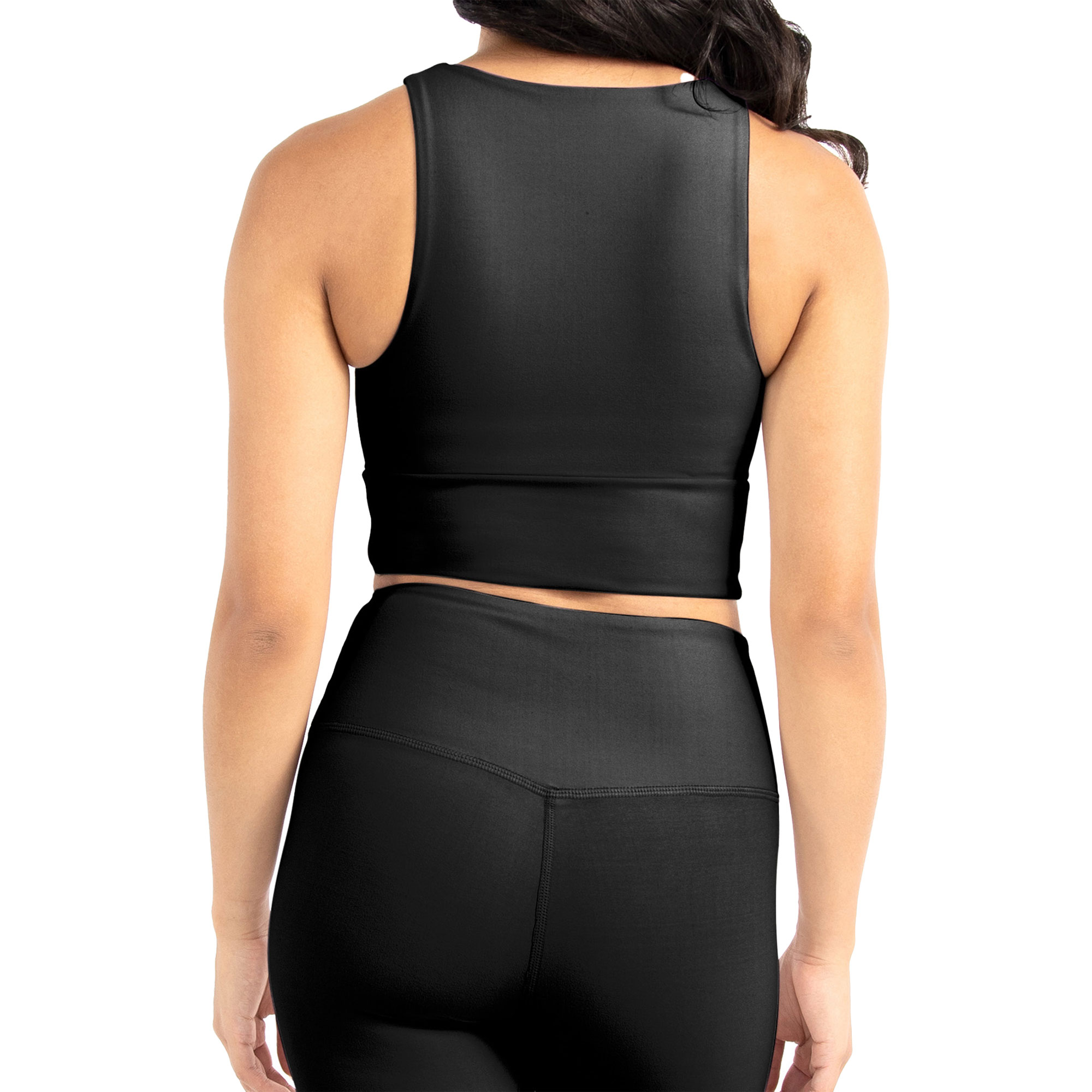 Women's Black New York Giants Leggings & Midi Bra Set - Image 6