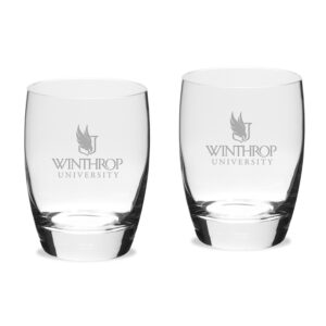 Winthrop Eagles 15.75oz. Two-Piece Luigi Bormioli Michelangelo Water Glass Set