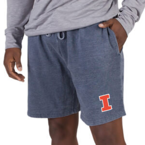 Men's Concepts Sport  Navy Illinois Fighting Illini Trackside Fleece Jam Shorts