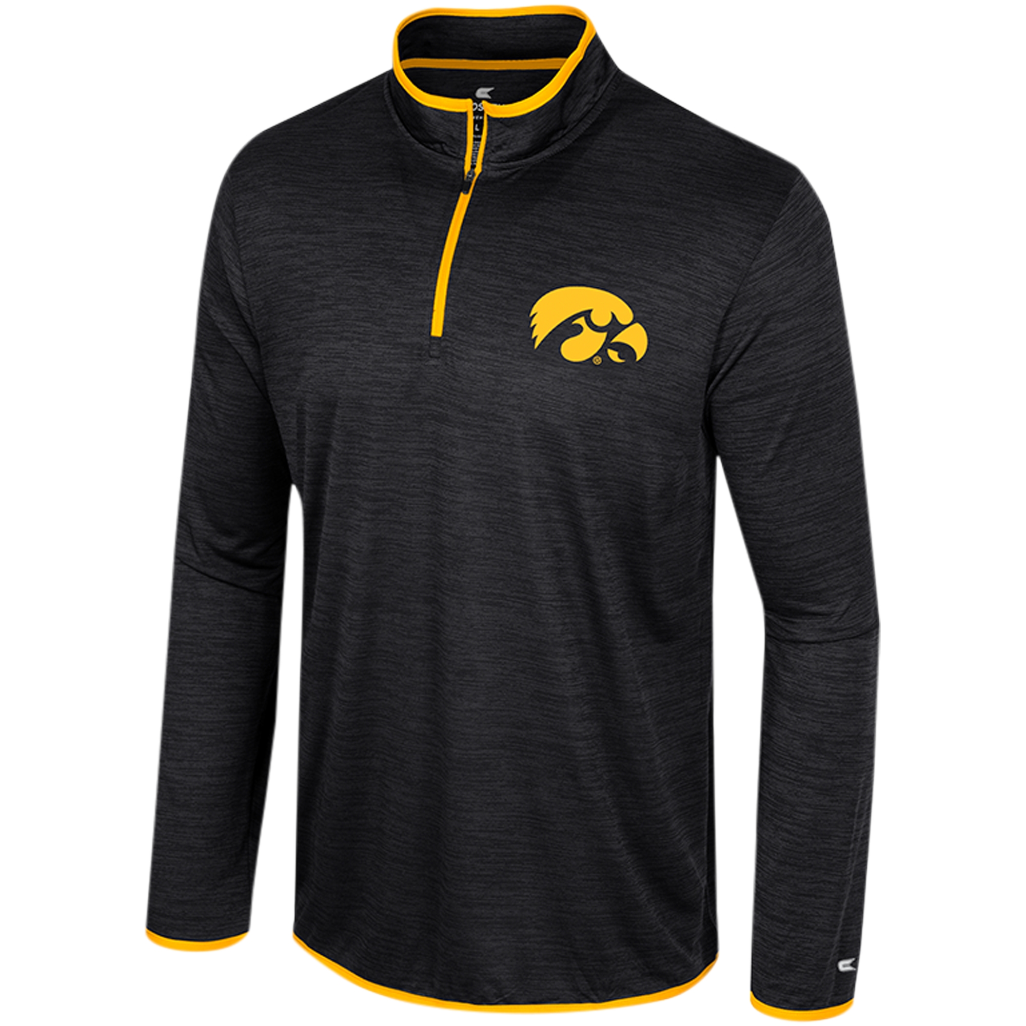 Men's Colosseum Black Iowa Hawkeyes Wright Quarter-Zip Windshirt - Image 3