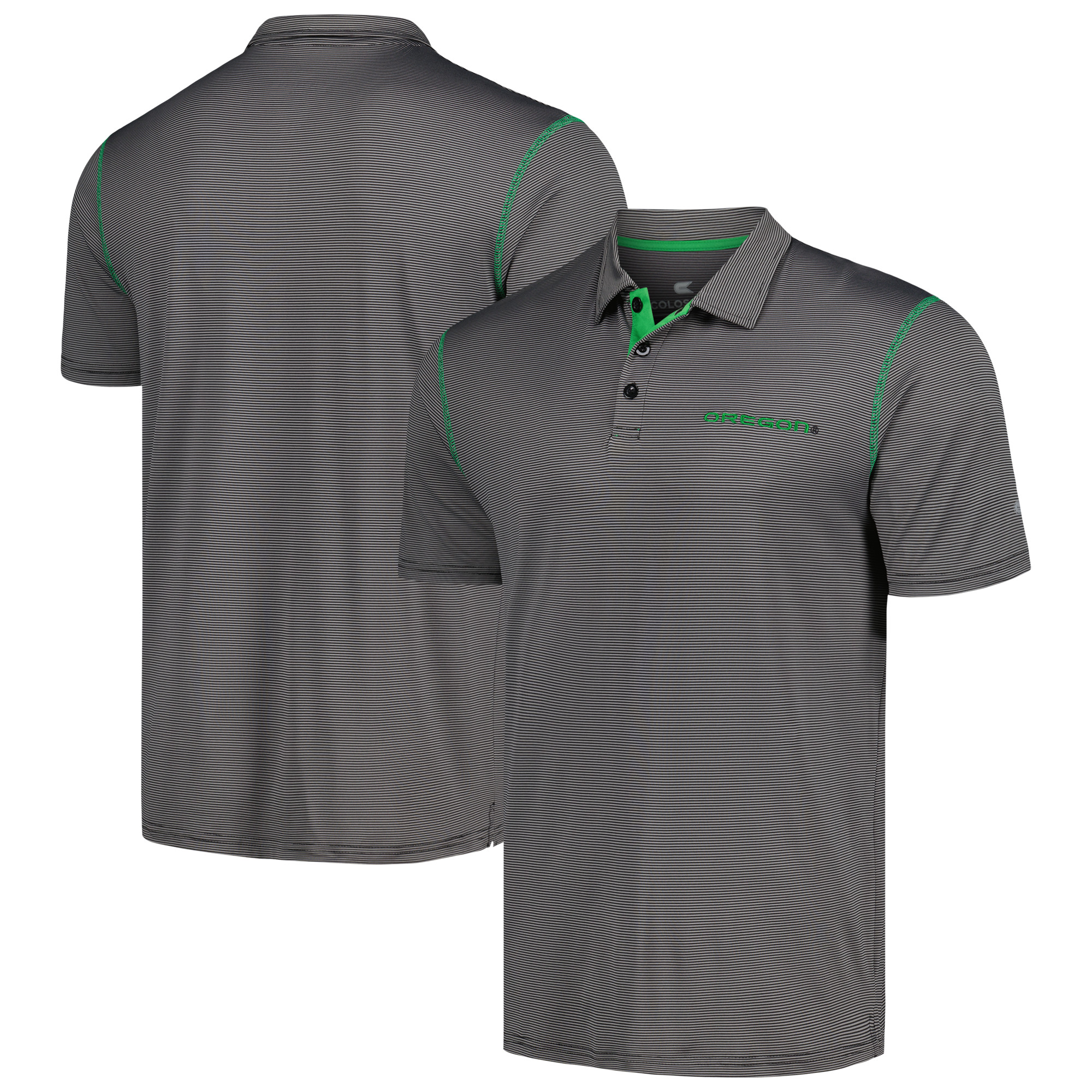 Men's Colosseum Black Oregon Ducks Cameron Polo