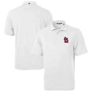 Men's Cutter & Buck  White St. Louis Cardinals Big & Tall Virtue Eco Pique Recycled Polo