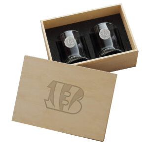 Cincinnati Bengals Two-Piece Rocks Glass Set with Collector's Box