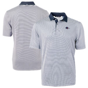 Men's Cutter & Buck  Navy UTSA Roadrunners Big & Tall Virtue Eco Pique Micro Stripe Recycled Polo