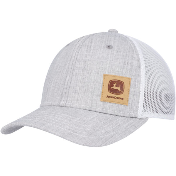 Men’s Gray John Deere Sueded Corner Logo Trucker Adjustable Hat