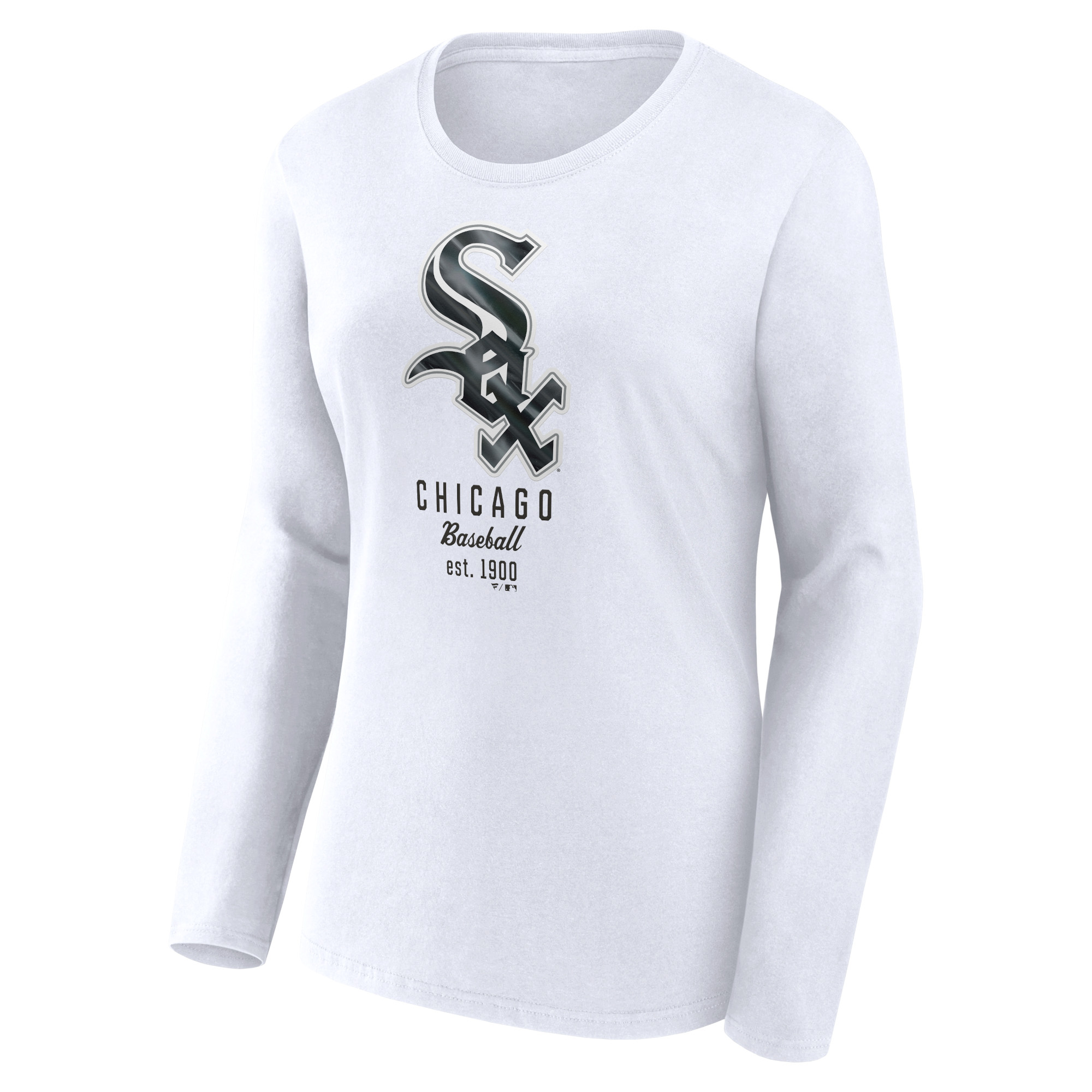 Women's Fanatics White Chicago White Sox Lightweight Fitted Long Sleeve T-Shirt - Image 7