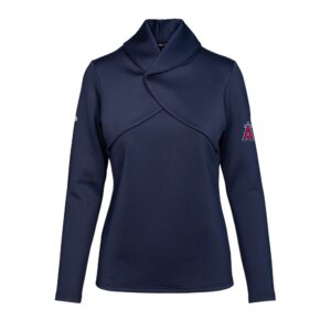 Women's Levelwear  Navy Los Angeles Angels Juliet Insignia 2.0 Pullover Sweatshirt