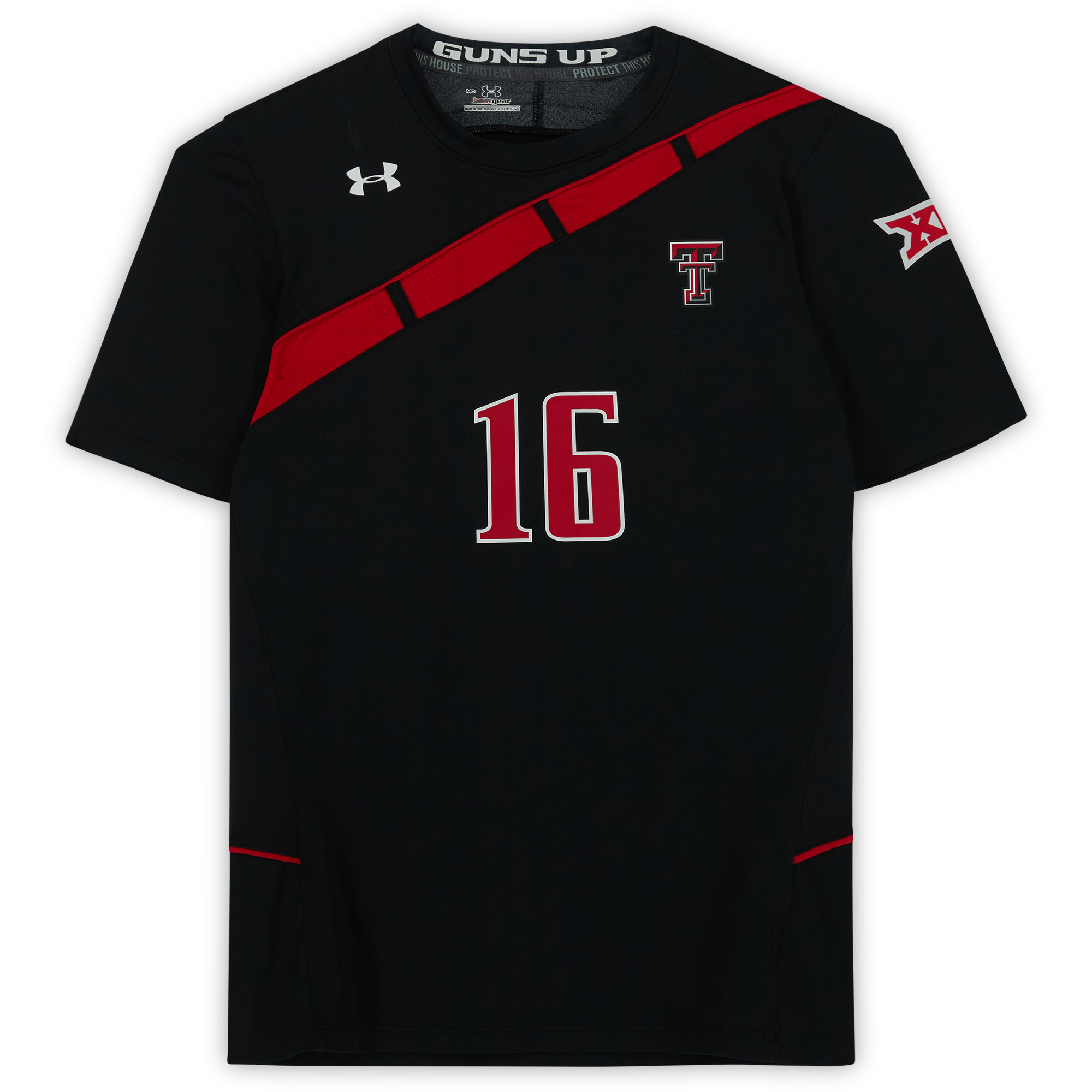 Texas Tech Red Raiders Team-Issued #16 Black Jersey from the Athletics Program - Image 6