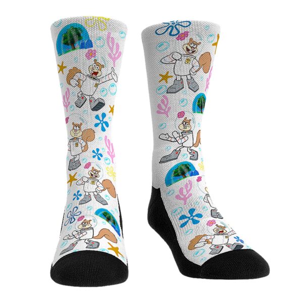 Unisex Rock Em Socks SpongeBob SquarePants Sandy Cheeks All Over Icons Crew Socks