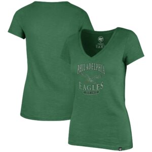 Women's '47 Kelly Green Philadelphia Eagles Scrum V-Neck T-Shirt