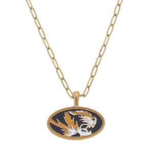 Women's Missouri Tigers Enamel Pendant Necklace