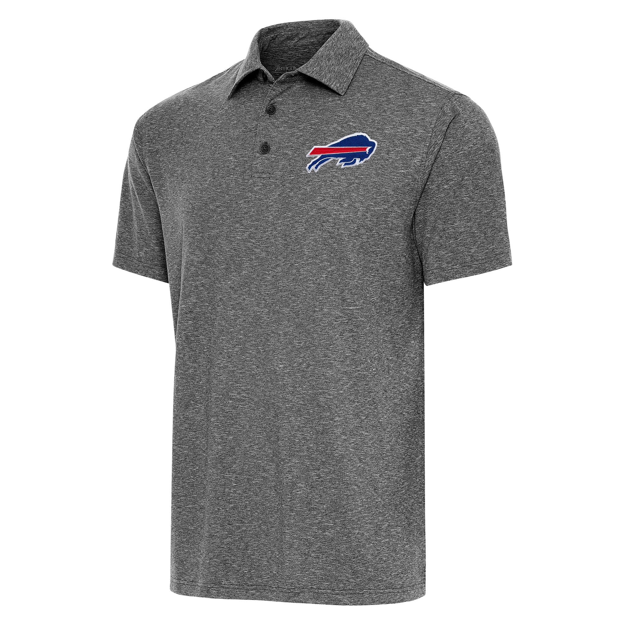 Men's Antigua Heather Black Buffalo Bills Par Polo