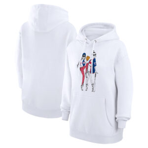 Women's G-III 4Her by Carl Banks  White Texas Rangers Baseball Girls Fleece Pullover Hoodie