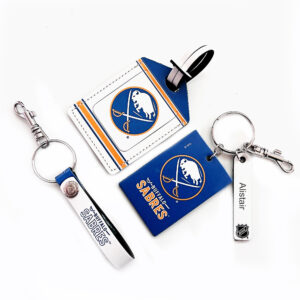 Buffalo Sabres Leather Three-Piece Gift Pack with Personalized Keychain