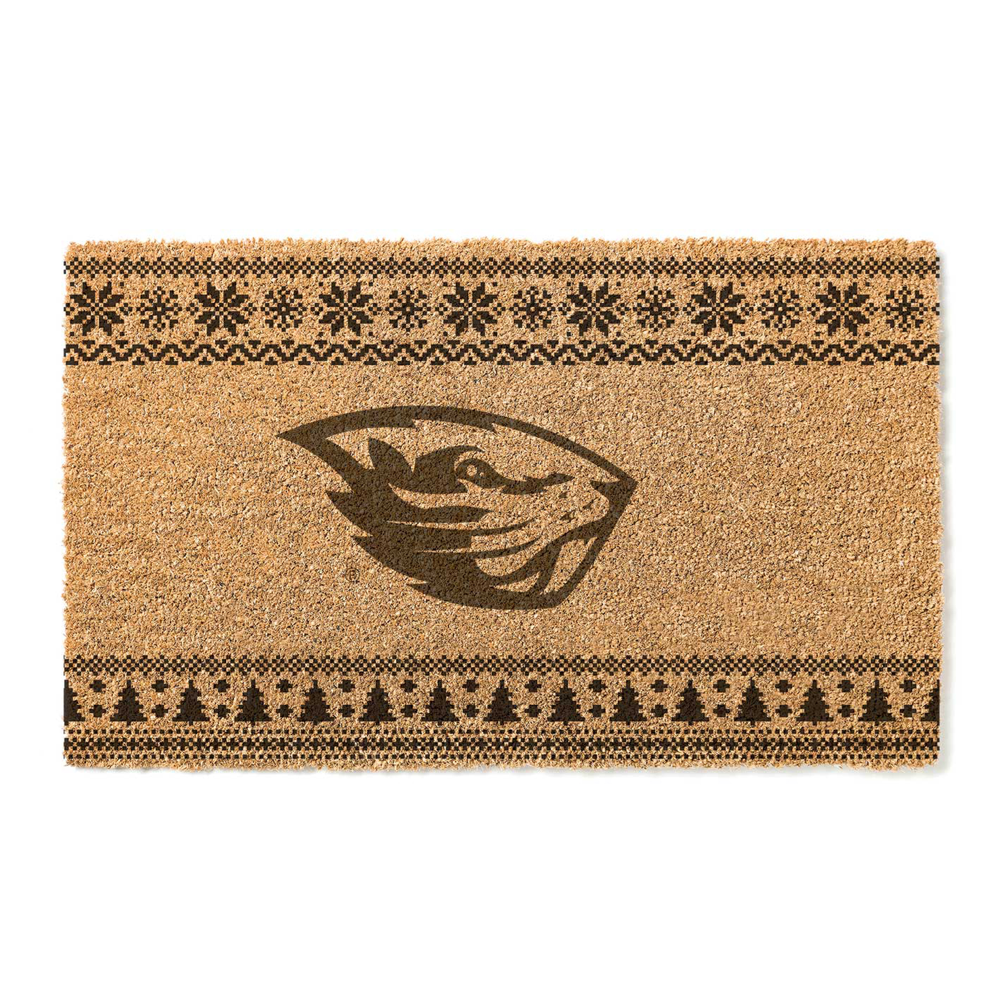 Oregon State Beavers 18" x 30" Holiday Coir Doormat - Image 2