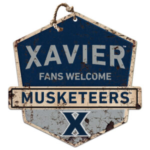 Xavier Musketeers 20" x 20" Fans Welcome Sign