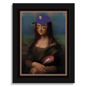 Minnesota Vikings 12" x 16" Mona Lisa Fan Framed Fine Art Print