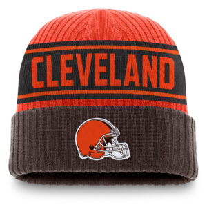 Men's Fanatics Orange/Brown Cleveland Browns Penalty Cuffed Knit Hat