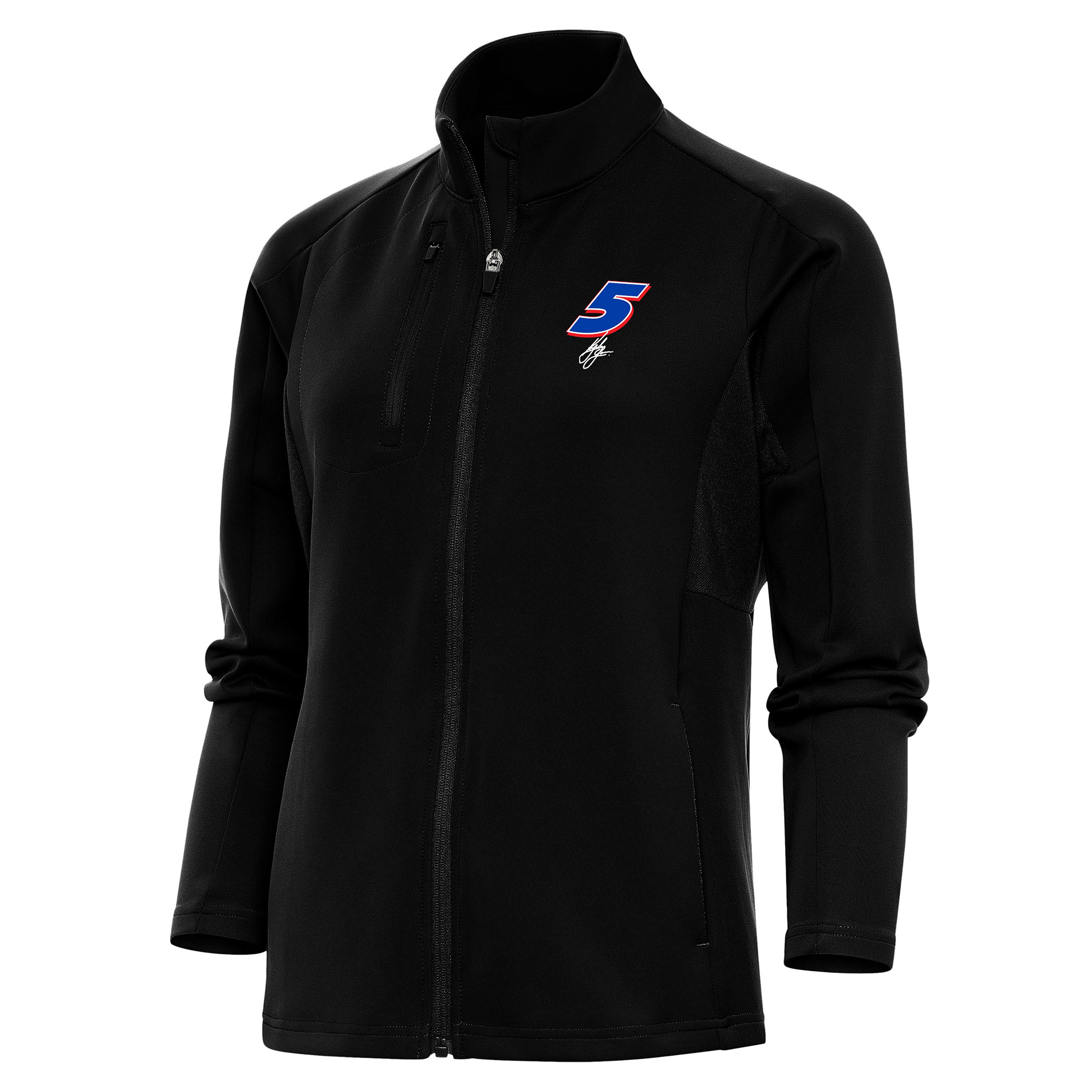 Women's Antigua Black Kyle Larson Generation Full-Zip Jacket