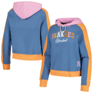 Women's New Era Light Blue New York Yankees Fashion Color Pop Pullover Hoodie