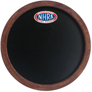 NHRA Championship Drag Racing 20.25'' Round Chalkboard Faux Barrel Top Sign