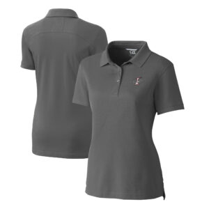 Women's Cutter & Buck Gray Albuquerque Isotopes Advantage Tri-Blend Pique Polo
