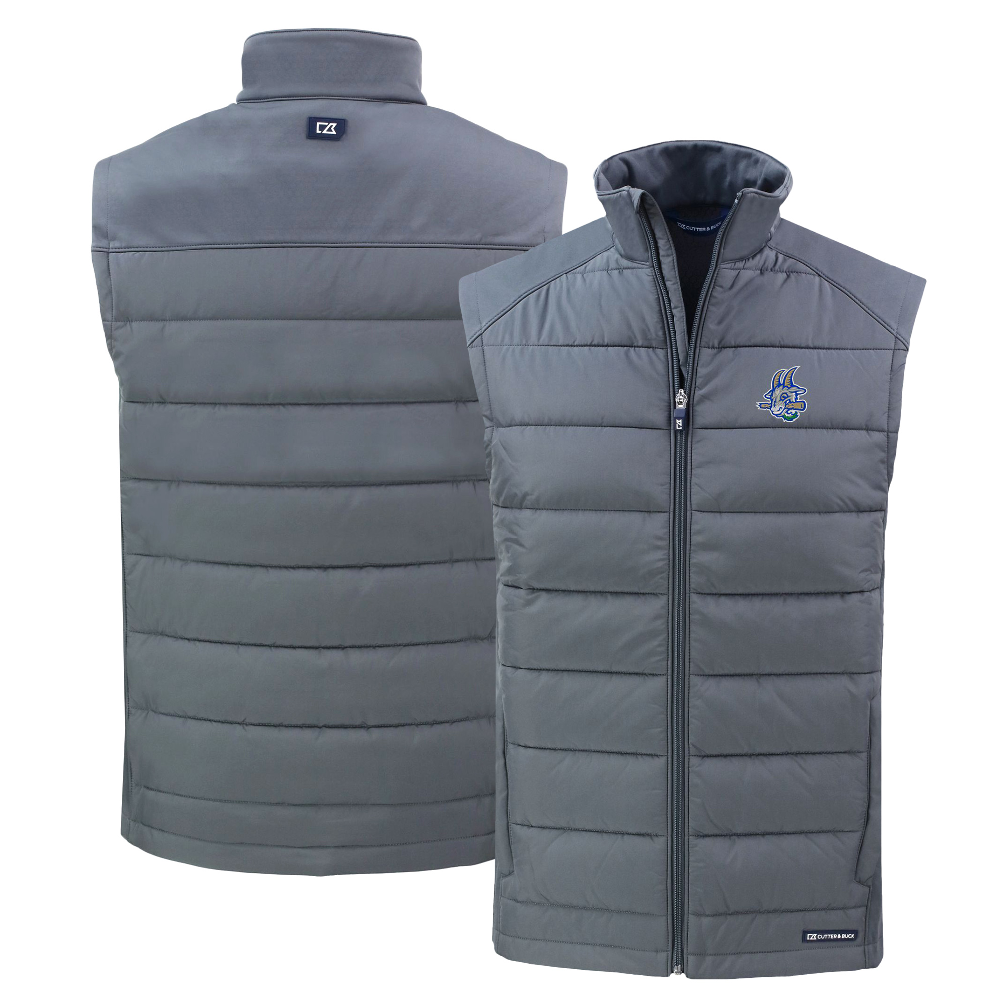 Men's Cutter & Buck Steel Hartford Yard Goats Evoke Hybrid Eco Softshell Recycled Full-Zip Vest - Image 5
