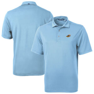 Men's Cutter & Buck Powder Blue Akron RubberDucks Virtue Eco Pique Recycled Polo