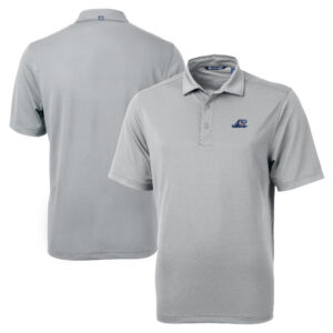 Men's Cutter & Buck Gray West Michigan Whitecaps Big & Tall Virtue Eco Pique Recycled Polo