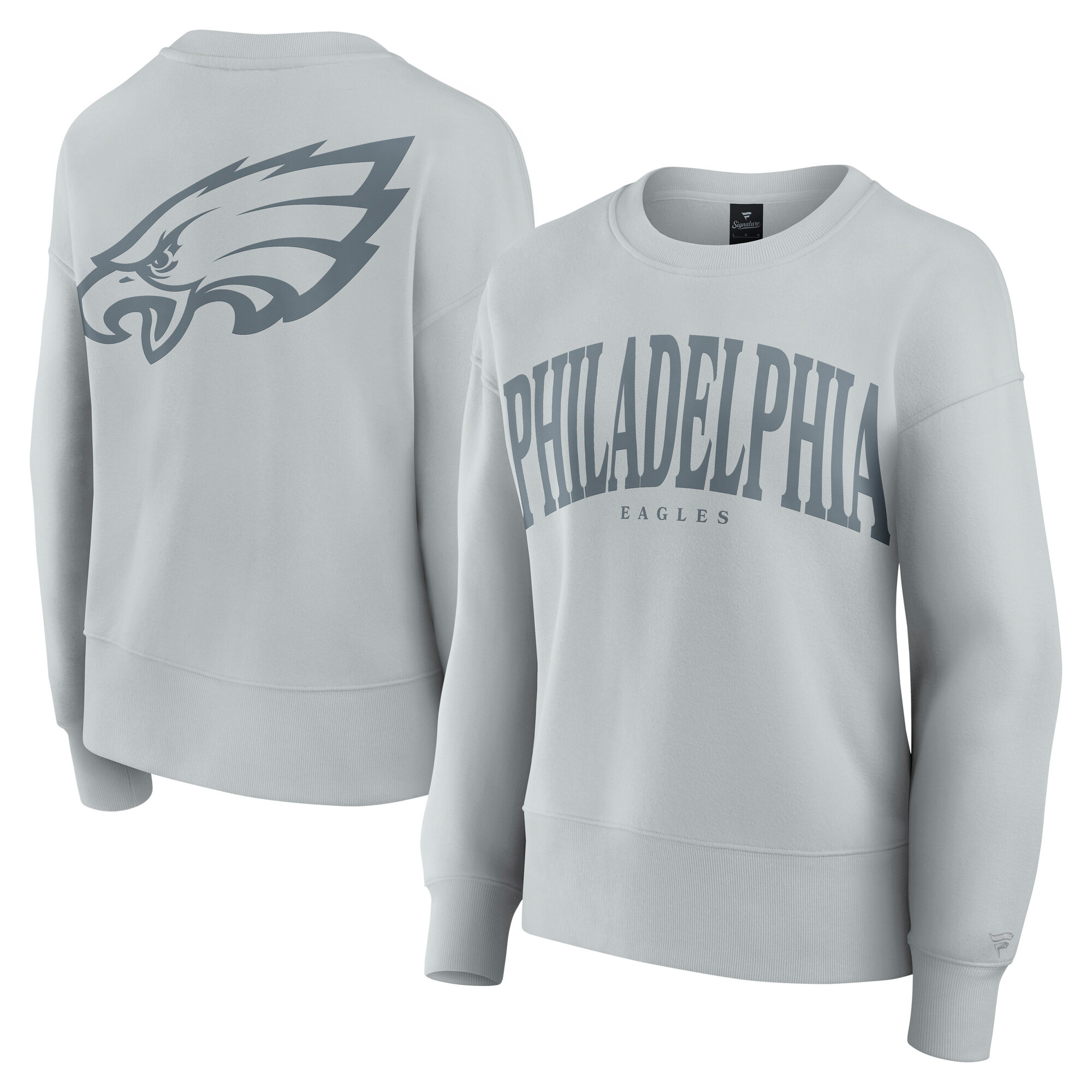 Women's Fanatics Gray Philadelphia Eagles Elements Pullover Sweatshirt