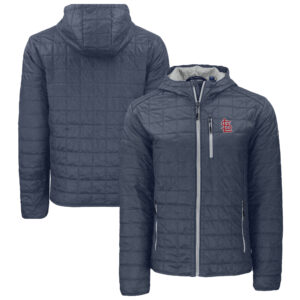 Men's Cutter & Buck  Anthracite St. Louis Cardinals Rainier Primaloft Eco Full-Zip Hooded Jacket