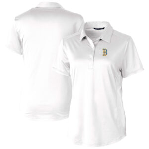 Women's Cutter & Buck  White Boston Red Sox City Connect Prospect Textured Stretch Polo