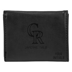 Black Colorado Rockies Personalized Trifold Wallet